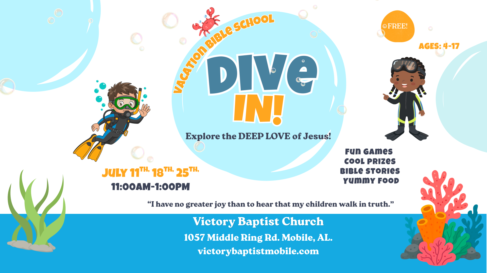 Blue and Orange Playful Shark Fun Week Flyer (Cards (Landscape – 6 x 4in))